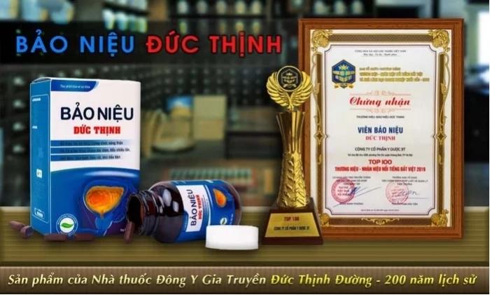 Tri viem duong tiet nieu - Bảo Niệu Đức Thịnh Top 100 nhãn hiệu thương hiệu nổi tiếng Đất Việt 2019